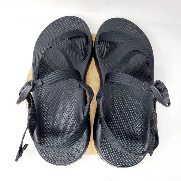Chaco Sandals Classic Mens 11 Hiking Toe Loop Water Black Straps Shoes - Picture 7 of 12